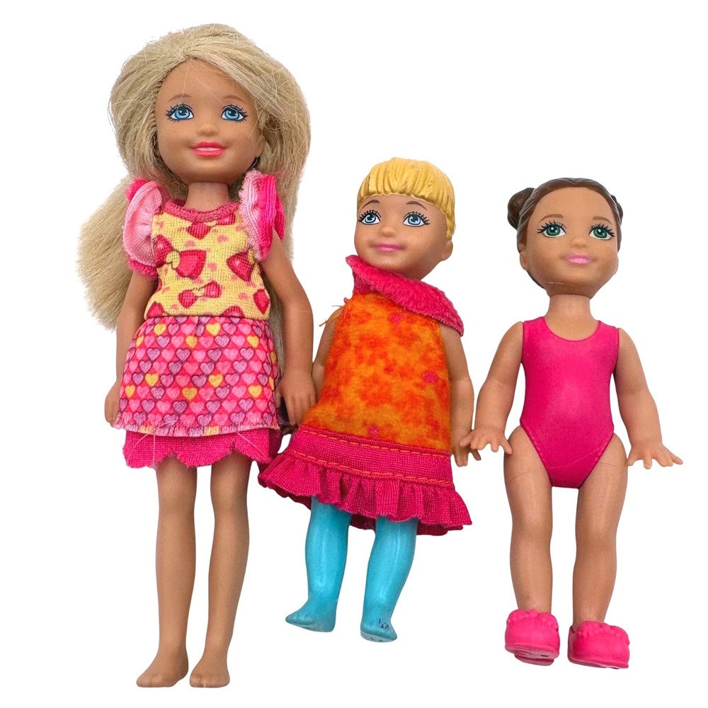 Barbie Chelsea Toddler Doll Lot of 3 2010 Retail & 2014 2015 McDonalds Toys